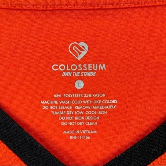 Colosseum Tshirt Womens Large Orange Gray OSU Oklahoma State Cowboys - Picture 2 of 7
